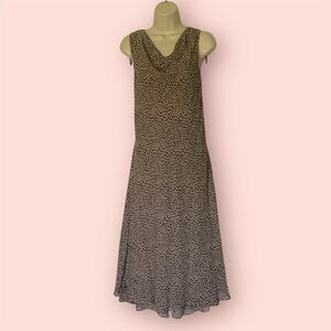 Vintage 100% Silk Y2K 90s Animal Print Charter Club Dress Party Datenignt